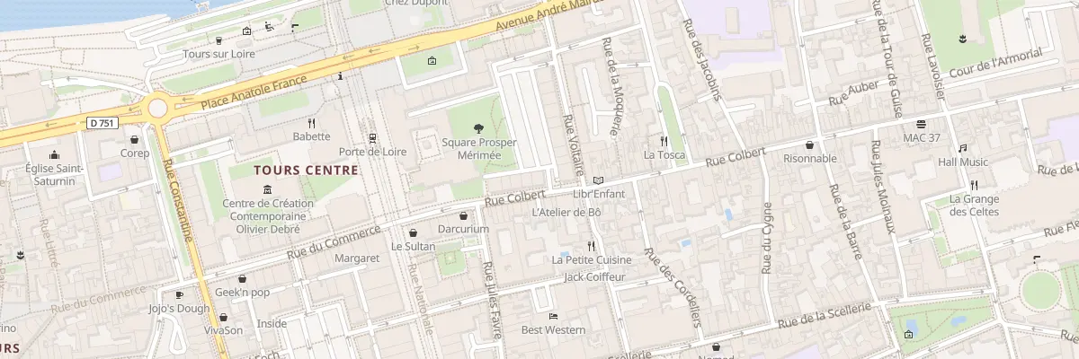 Plan du 32 Rue Colbert à Tours