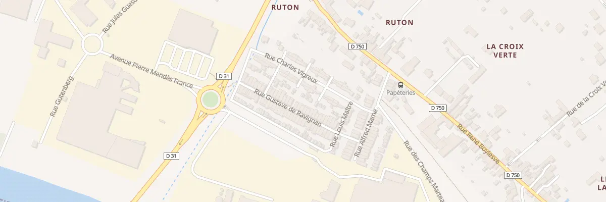 Plan du 28 Rue Gustave de Ravignan à Descartes