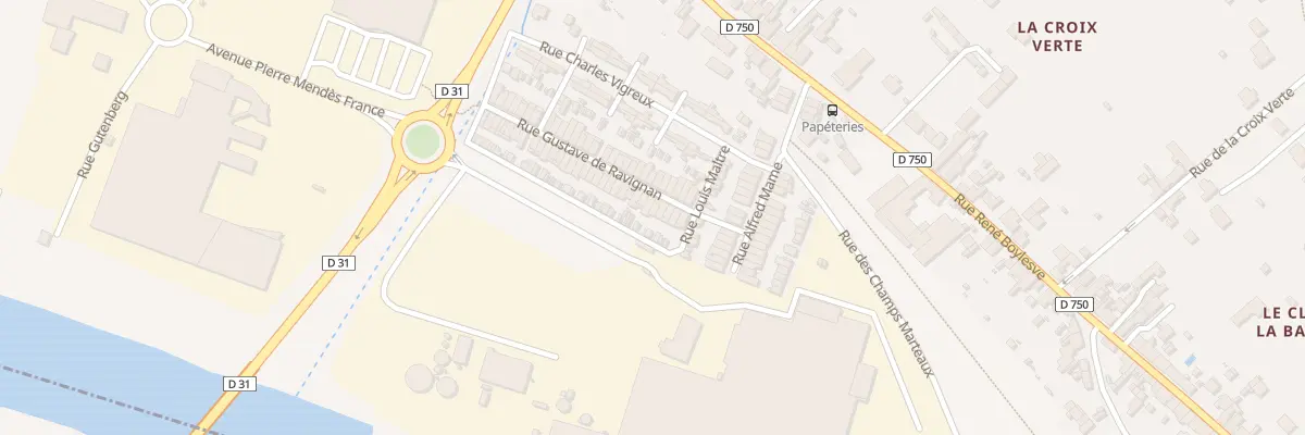 Plan du 9 Rue Gustave de Ravignan à Descartes