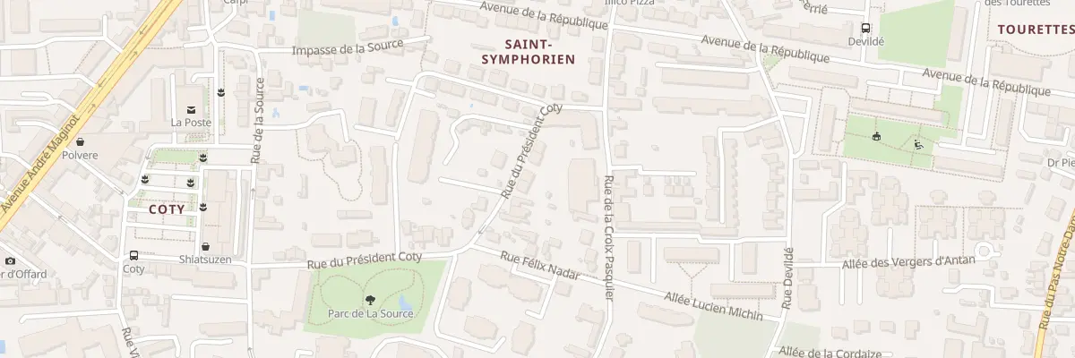 Plan du 43 Rue du Président Coty à Tours