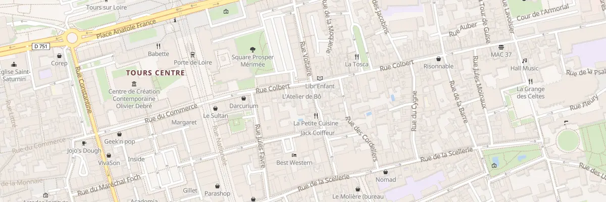 Plan du 47 Rue Colbert à Tours