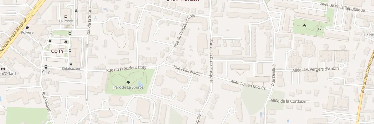 Plan du 33 Rue du Président Coty à Tours