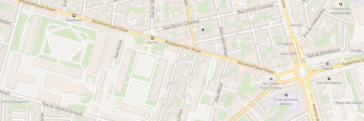 Plan du 8 Rue Bugeaud à Tours