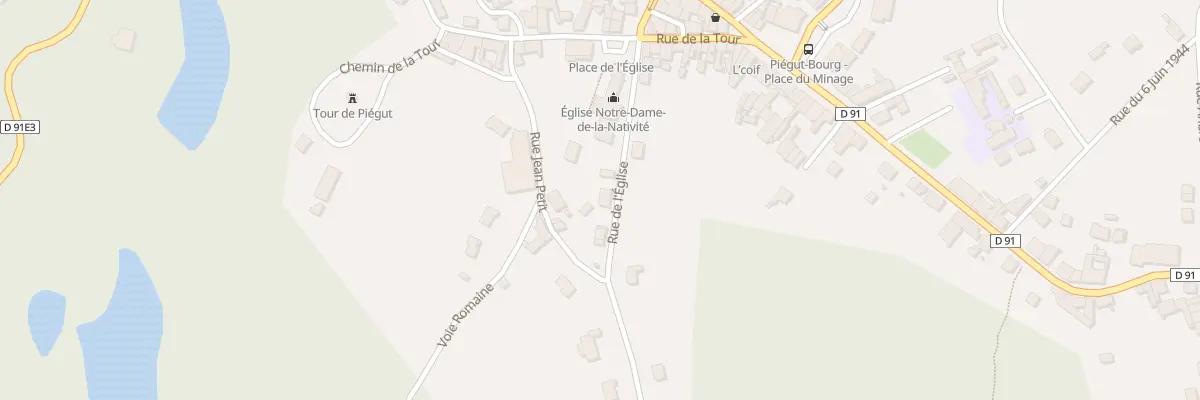Plan du 8 Rue de l’Eglise à Piégut-Pluviers