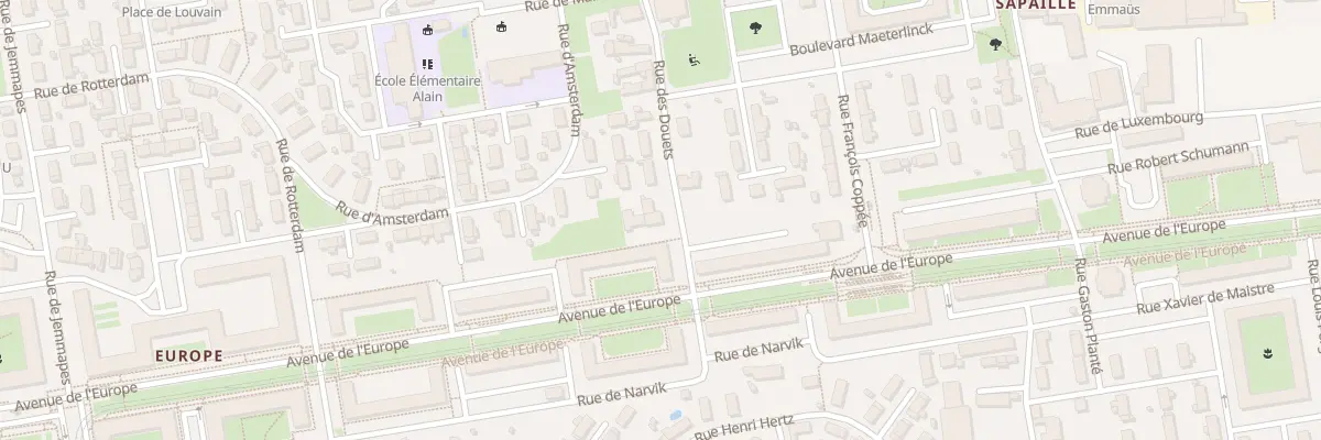 Plan du 2 Rue des douets à Tours