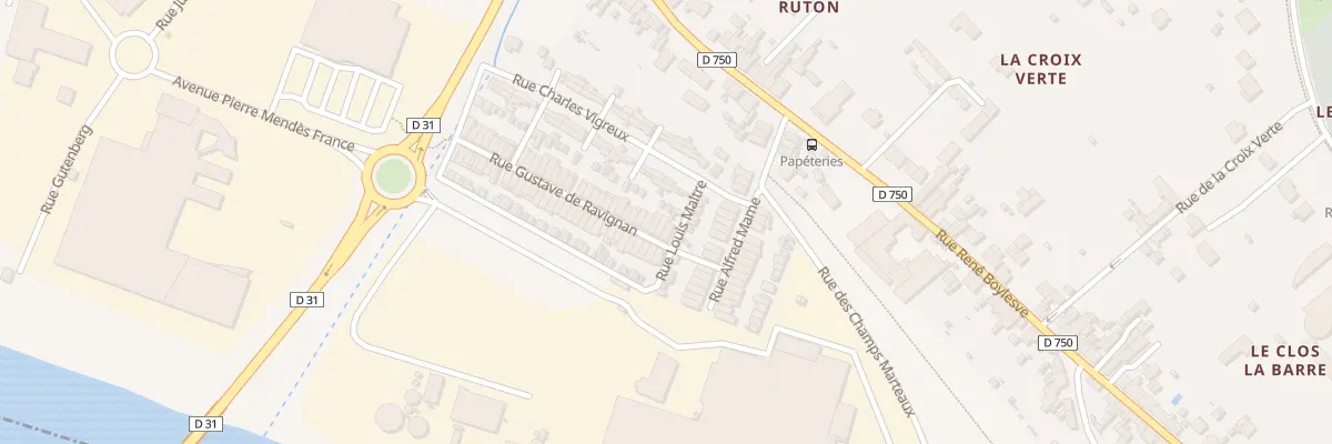 Plan du 6 Rue Gustave de Ravignan à Descartes