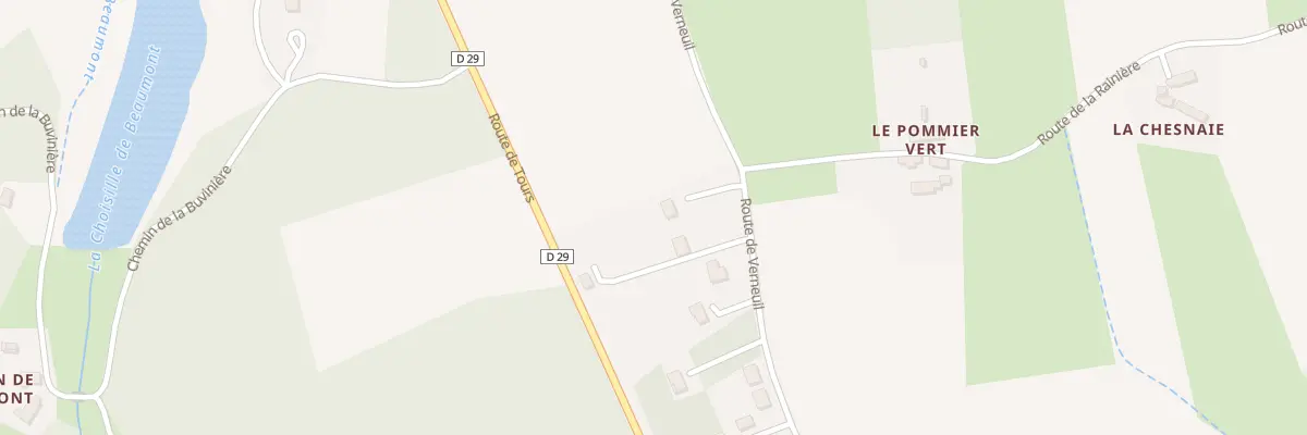 Plan du 636 Rte de Verneuil à Beaumont-Louestault