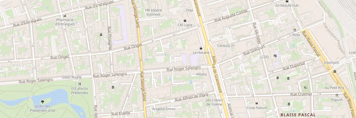 Plan du 7 Rue Roger Salengro à Tours
