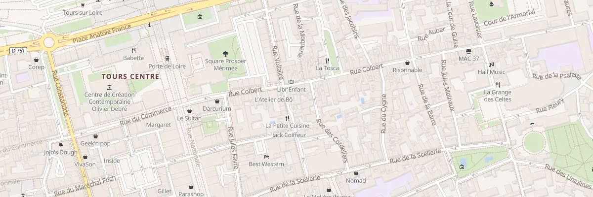 Plan du 59 Rue Colbert à Tours