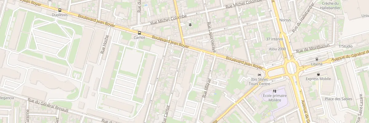 Plan du 8 Rue Carnot à Tours