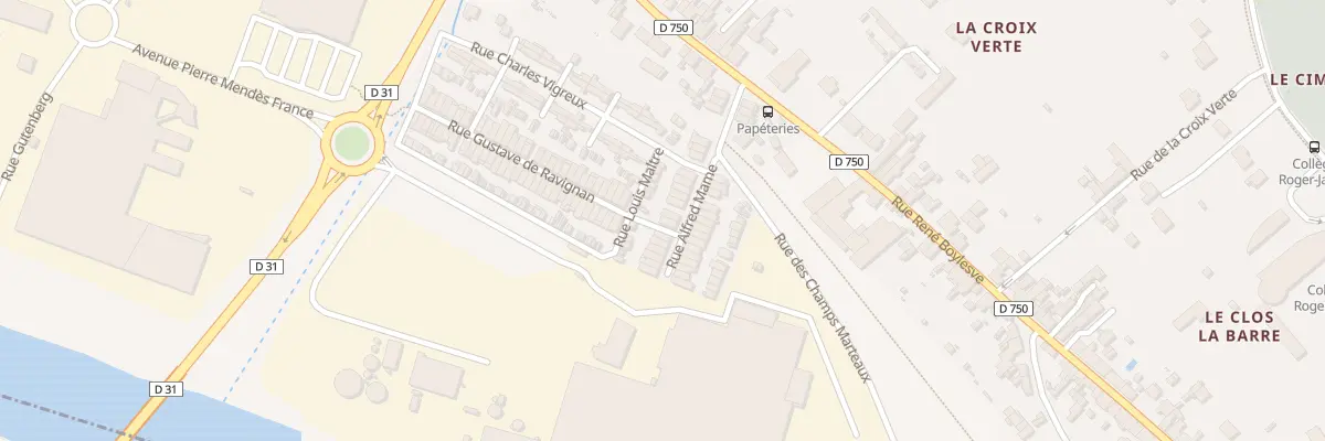 Plan du 31 Rue Alfred Mame à Descartes