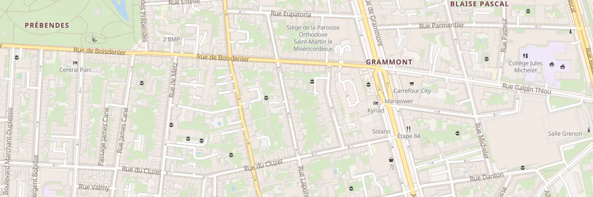 Plan du 24 Rue Laponneraye à Tours