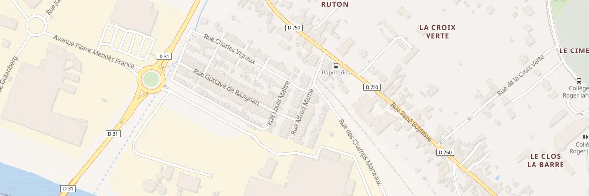 Plan du 21 Rue Alfred Mame à Descartes