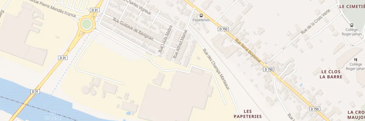 Plan du 34 Rue Alfred Mame à Descartes
