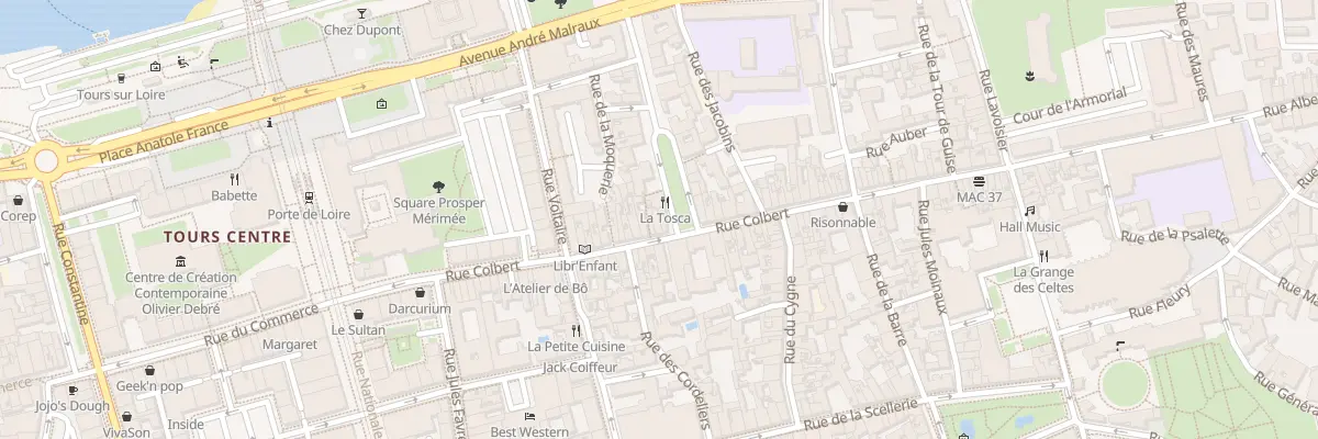 Plan du 68 Rue Colbert à Tours
