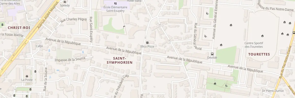 Plan du 30 Av de la République à Tours