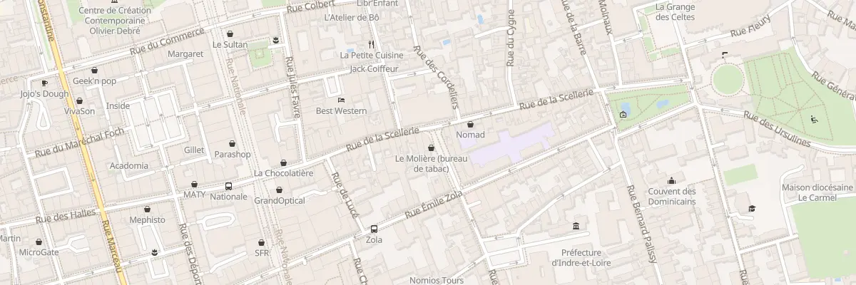 Plan du 1 Rue Corneille à Tours