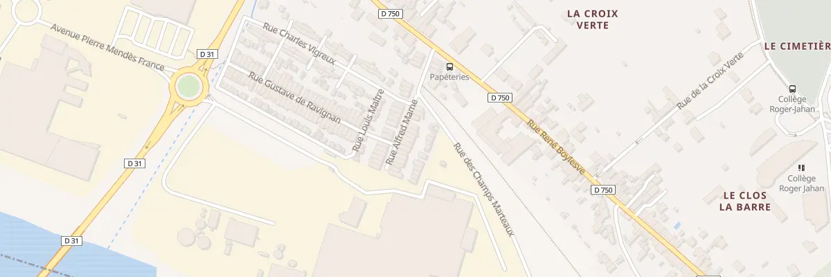 Plan du 20 Rue Alfred Mame à Descartes