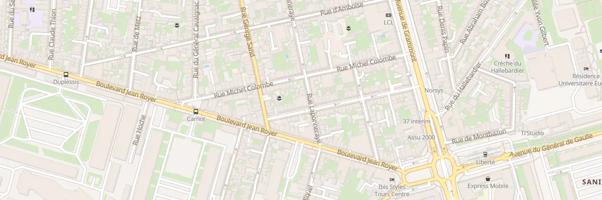 Plan du 83 Rue Laponneraye à Tours