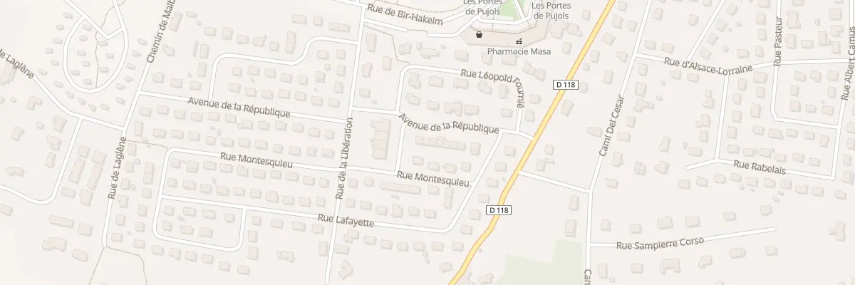 Plan du 13 Rue de la République à Pujols