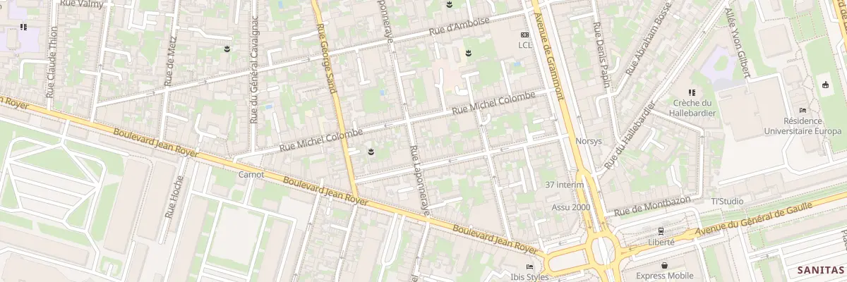 Plan du 80 Rue Laponneraye à Tours