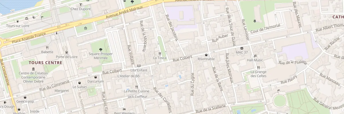 Plan du 74 Rue Colbert à Tours