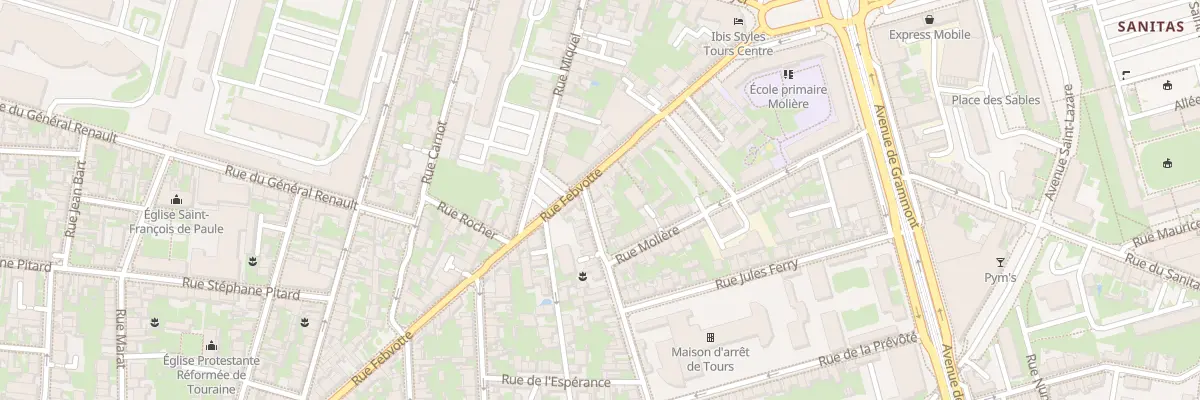 Plan du 32 Rue Febvotte à Tours