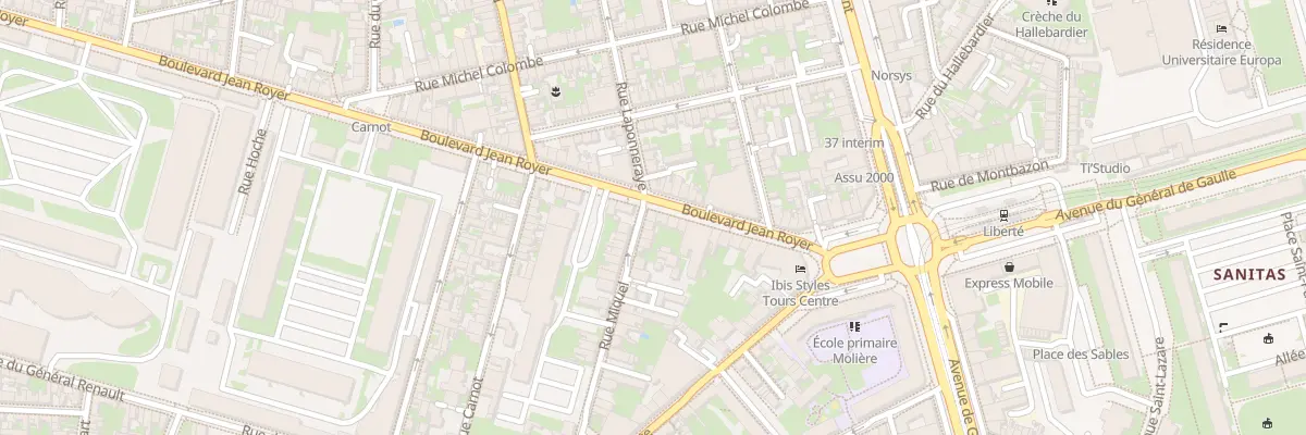 Plan du 34B Bd Jean Royer à Tours