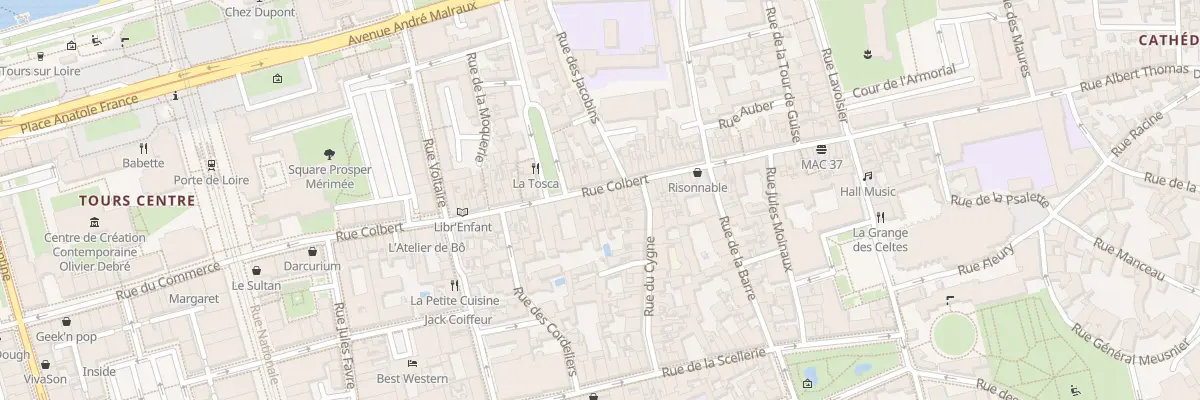 Plan du 89 Rue Colbert à Tours