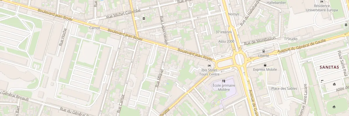Plan du 32 Bd Jean Royer à Tours