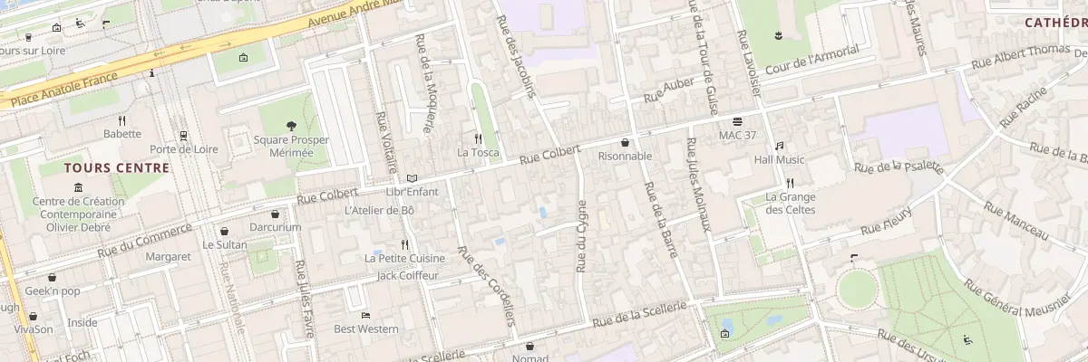 Plan du 91 Rue Colbert à Tours