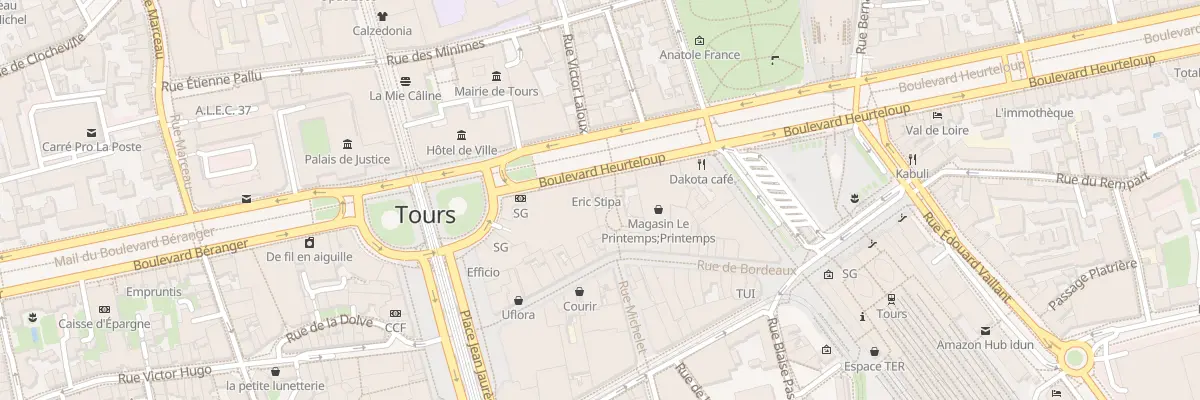 Plan du 7 Bd Heurteloup à Tours
