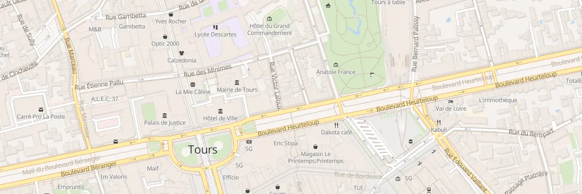 Plan du 14 Bd Heurteloup à Tours