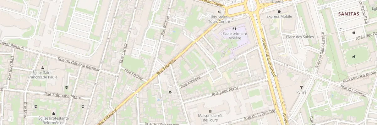 Plan du 24 Rue Febvotte à Tours