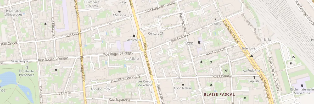 Plan du 1 Rue Grécourt à Tours