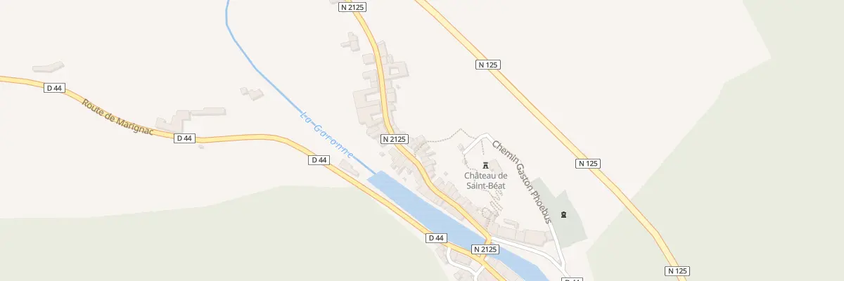 Plan de la Rue de l’Anglade à Saint-Béat-Lez