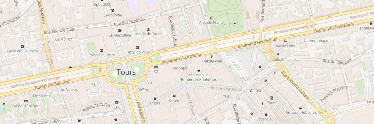 Plan du 9 Bd Heurteloup à Tours