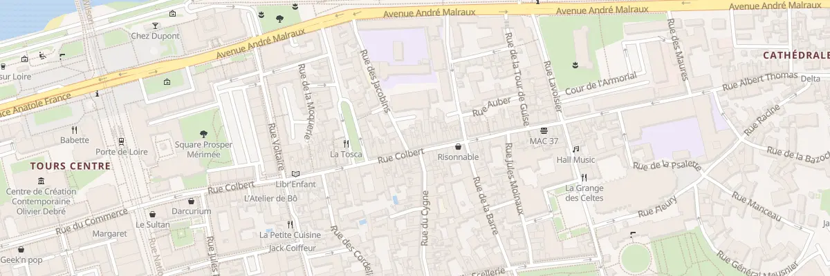 Plan du 84 Rue Colbert à Tours
