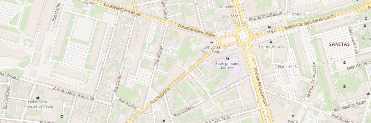 Plan du 25 Rue Febvotte à Tours