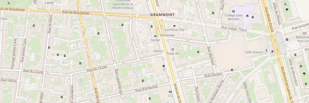 Plan du 73 Av de Grammont à Tours