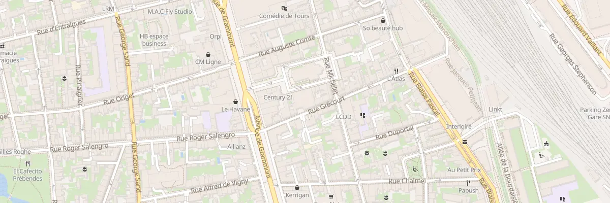 Plan du 8 Rue Grécourt à Tours