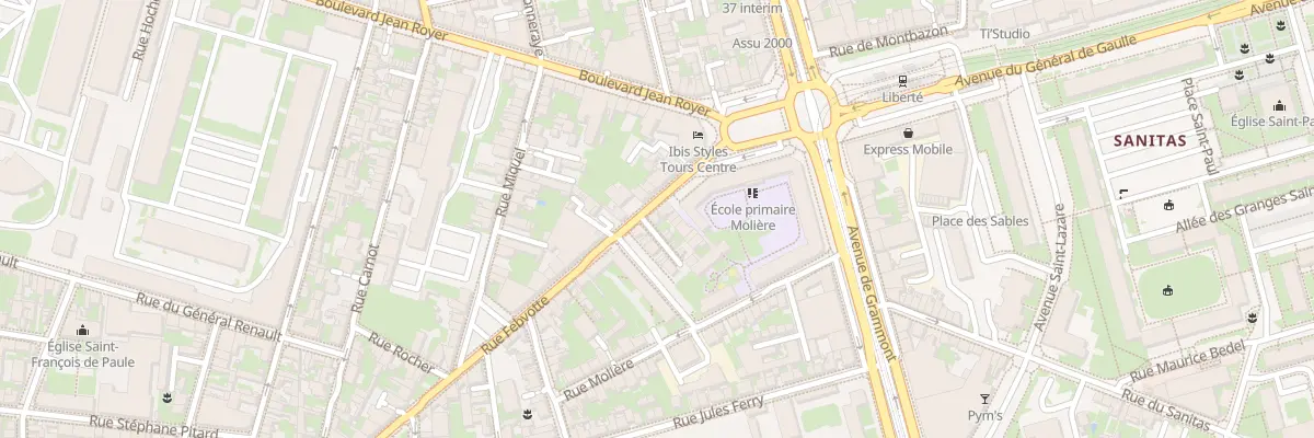 Plan du 8 Rue Febvotte à Tours