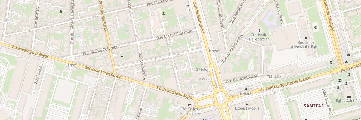 Plan du 20 Rue Jourdan à Tours