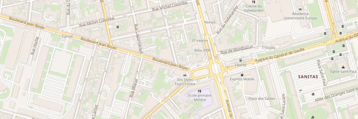 Plan du 5 Bd Jean Royer à Tours