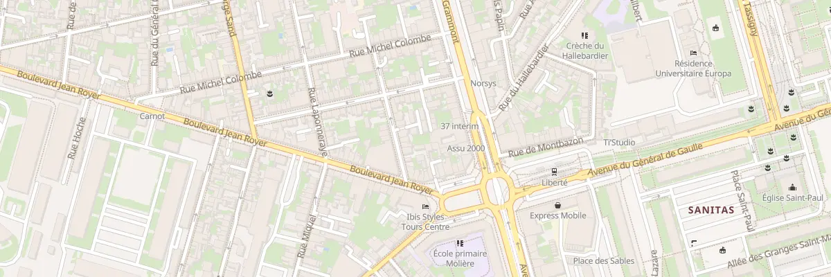Plan du 22 Rue du docteur giraudet à Tours