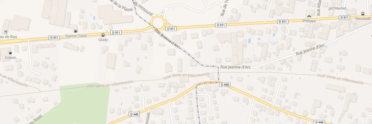 Plan du 39T Rue Jeanne d’Arc à Bias