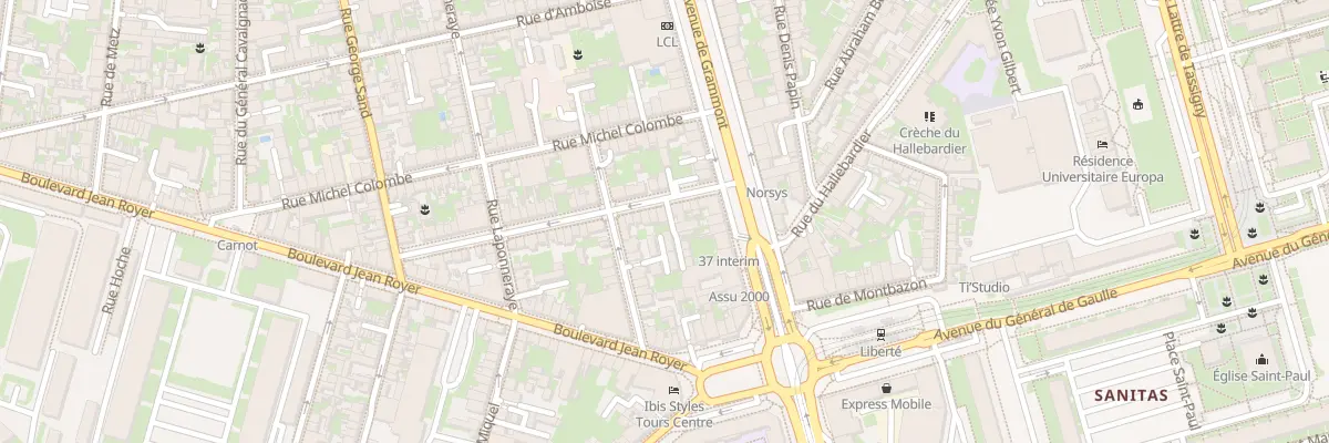 Plan du 14 Rue Jourdan à Tours