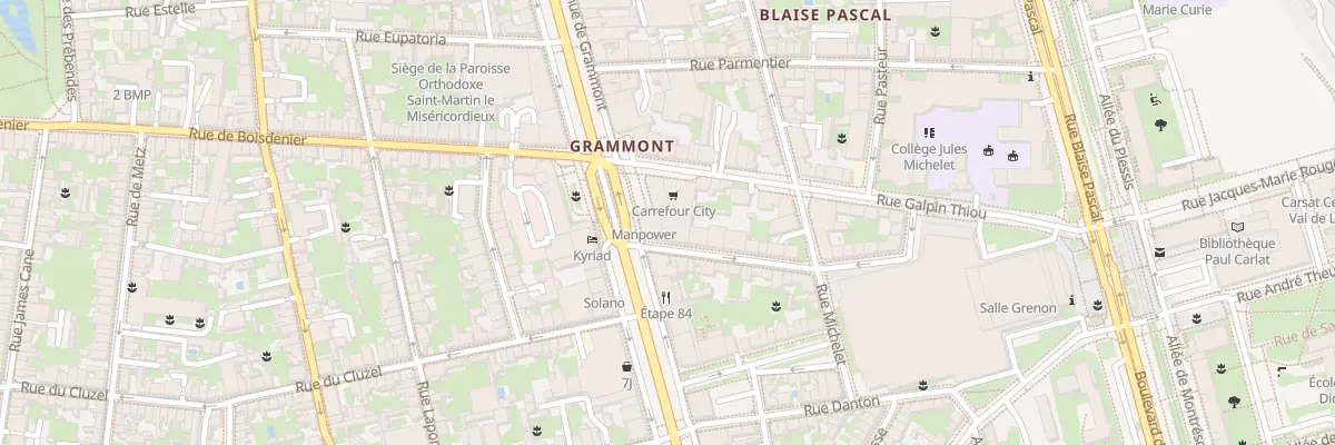 Plan du 76 Av de Grammont à Tours