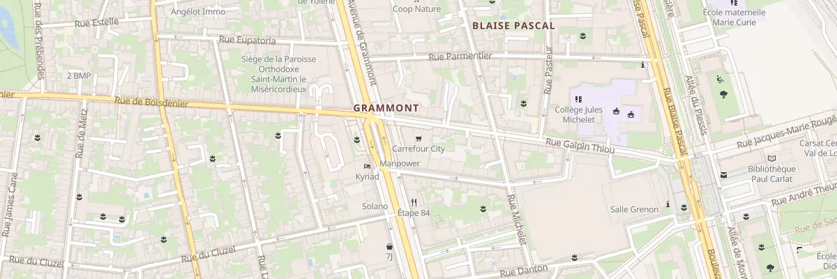 Plan du 74B Av de Grammont à Tours