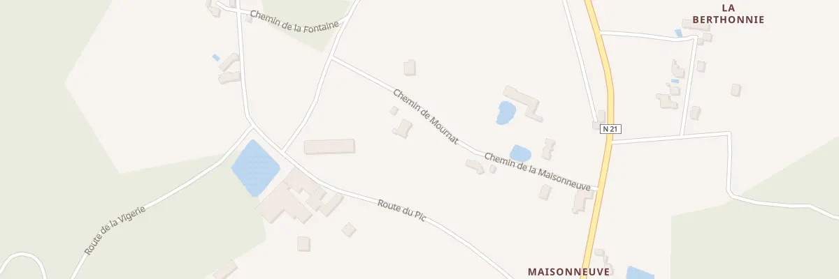 Plan du 110 Che de Mournat à Sanilhac